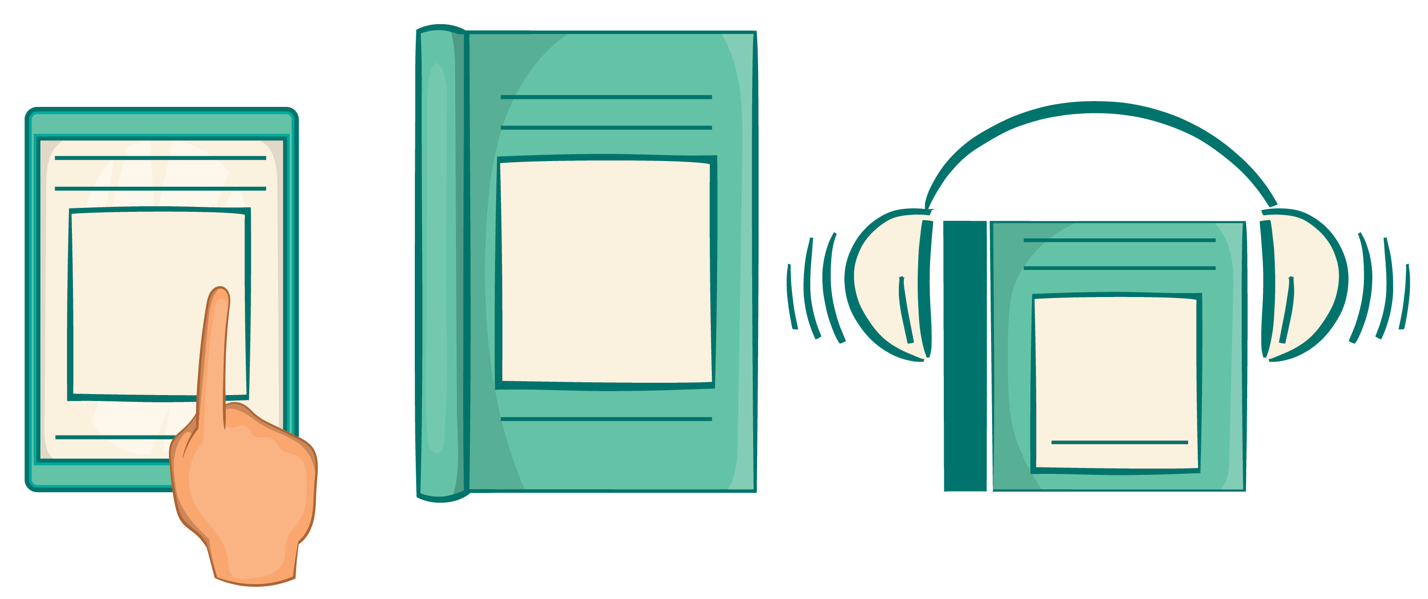eReader, Print & Audio cover-Icons WEB